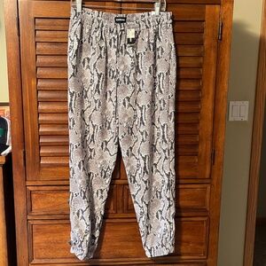 Express High Rise Snakeskin Print Ankle Pants